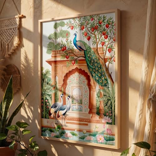Image of kotart Indian Traditional Art Wall Painting Home Decoration With Frame For Living Room Bed Room Hotel Wall Decor Digital Reprint Engineered Wood (14X20 inch)