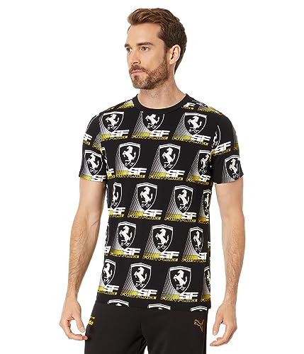 T-shirt PUMA Ferrari Race Homme Noir - Haut Manches Courtes Col Rond Casual