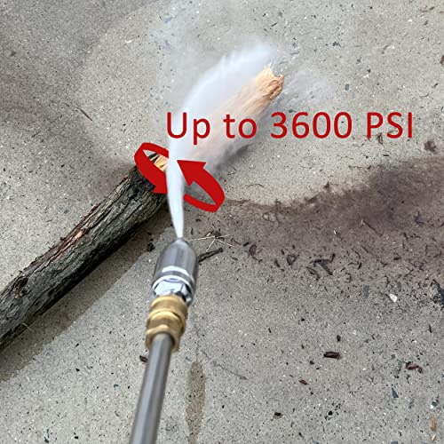 Tool Daily Rotating Nozzle For Pressure Washer, Turbo Nozzle Pressure Washer, 1/4 Inch Quick Connect, 7 Nozzle Tips With Nozzle Holder, 3600 Psi #TOP2