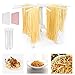 ZACUDA Stendino per Spaghetti Stendino Pieghevole per Pasta Stendibiancheria Pieghevole per Spaghetti Stendino per Pasta a 10 Rami Essiccatore di Spaghetti per Spaghetti Fatti in Casa, Bianco