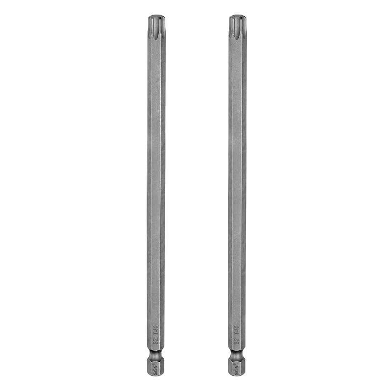 Ponta de Chave Torx T40 Magnética com Haste Sextavada de 6,35 mm e 15 cm HARFINGTON Pacote com 2