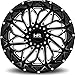HardRock H508 BlackTop Xposed 22x12 6x135-51mm Black/Milled Wheel Rim 22