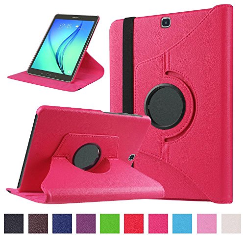 DETUOSI Funda para Samsung Galaxy Tab S2 9.7 Funda 360° Girar de PU Cuero Carcasa para SM T815