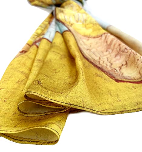 Plum Feathers Super Soft Silk Blend Art Shawl Scarf Van Gogh Monet Klimt Inspired Scarfs for Women3