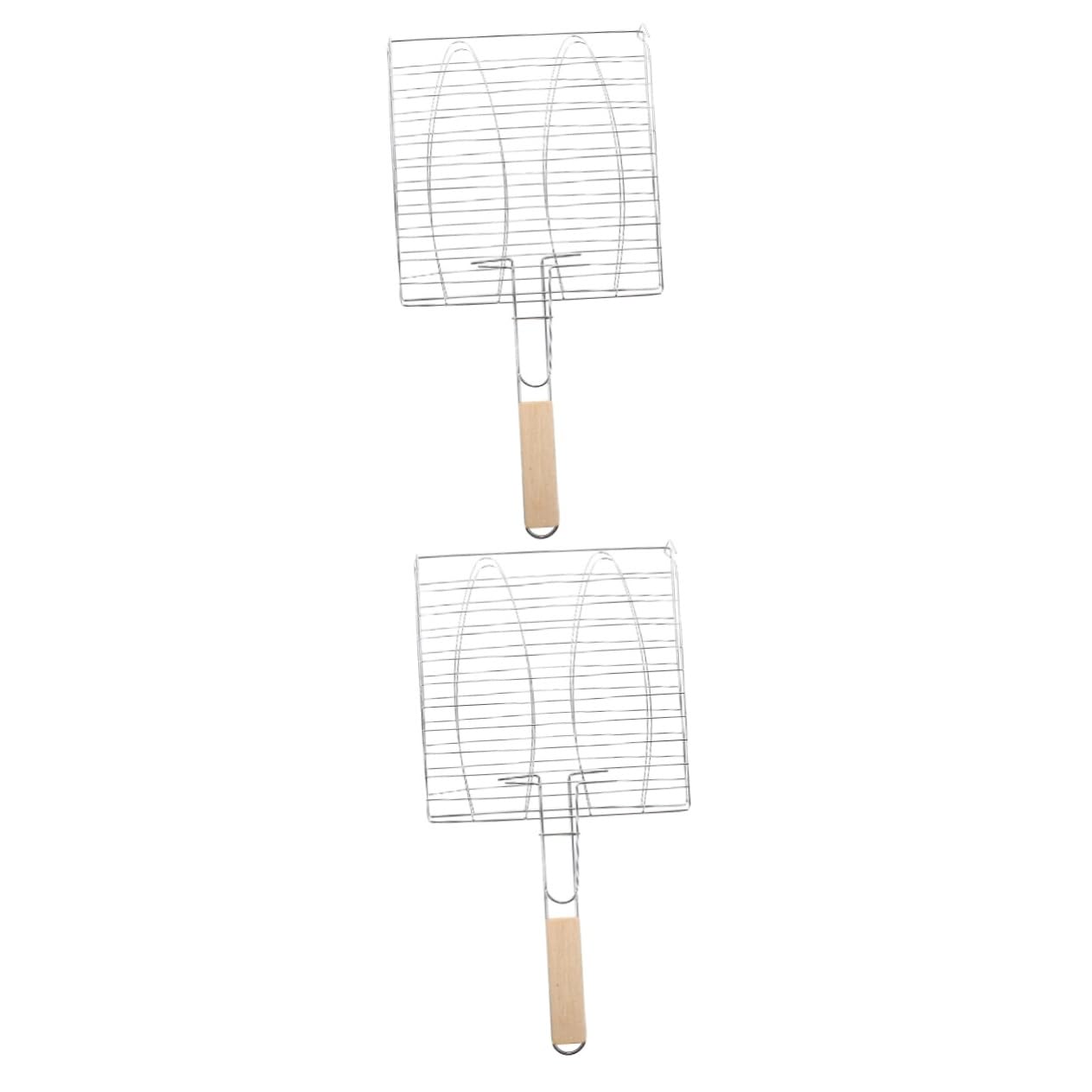 Toddmomy 2 Stücke Gegrilltem Fisch Clips Veggie Gemüse Roste Camping Grill Rack Mesh Grillen Grill Korb Grill Werkzeug Picknick Grill Ausrüstung Holz