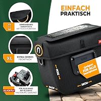 MIVELO Lenkertasche Fahrrad passend für KLICKfix - 100% wasserdicht - Fahrradtasche Lenker - abnehmbares Handyfach - Tasche Lenker - E-Bike tauglich (Schwarz-Reflektierend, ohne Adapter) – Ansicht 5