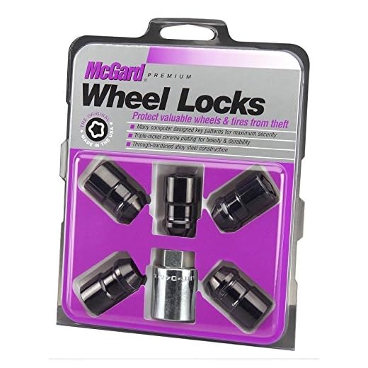 McGard 24526 Cone Seat Wheel Locks Black (M12 x 1.5 Thread Size) - Set of 5