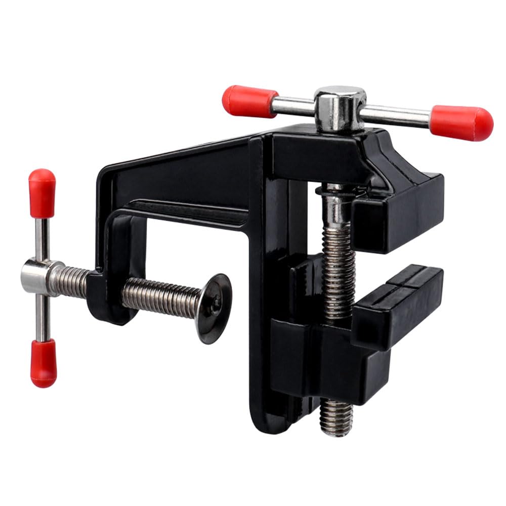 Mesee Mini Morsetto da Tavolo Universale, Micro Morsa da Tavolo per Trapano, Morsetto di Serraggio in Lega di Alluminio per Riparazioni, Scultura, Modellismo, Lavori Manuali