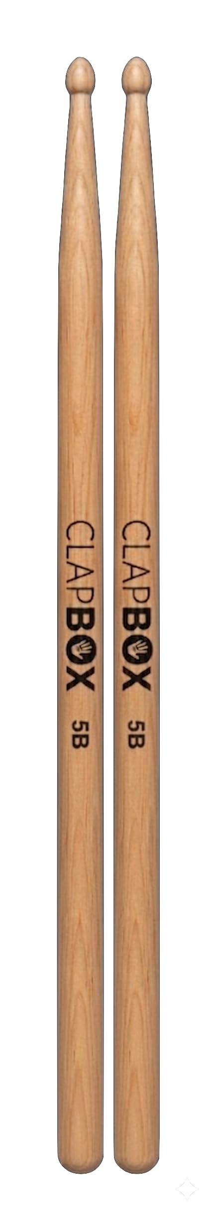 Clapbox Drum Sticks 5B Size, Classic Maple Wood - One Pair | Lightweight, Balanced & Durable-picture-27