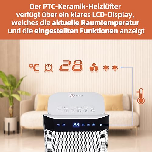 Radiateur soufflant céramique PTC 2000 W contre le froid et les courants d'air - 8
