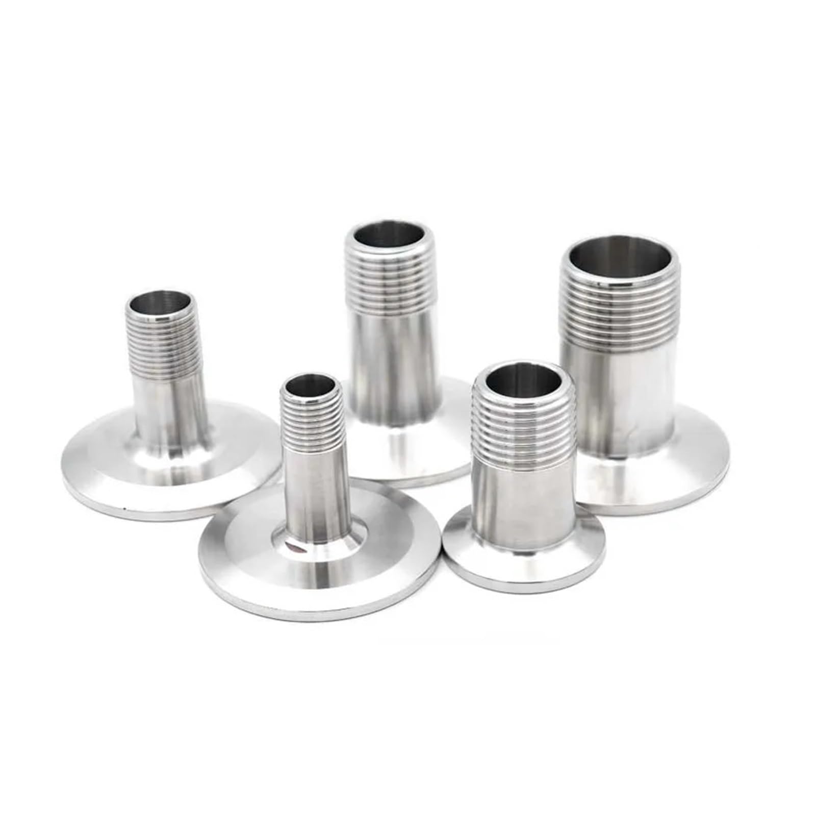 AEVHBAMXN BSPT DN32 Ferrule 50.5 External Thread Sleeve Three Clip Pipe Fitting,1pc 1-1/4" Three Clip SS304 AEVHBAMXN