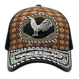 Western Cowboy Hat for Men – Rodeo Style Woven Trucker Design with Embroidered Brim, Country Fashion Western Cap (US, Alpha, One Size, One, Rooster)