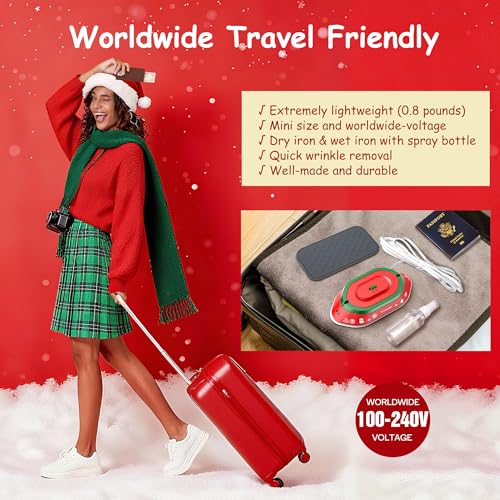 Image of Newbealer Travel Iron Set, 100-240V Mini Dry Iron for Clothes (No Steam)