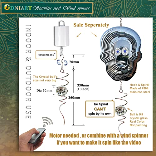 Gdniart Gazing Ball Spiral Crystal Ball Decorative Wind Spinner Stabilizer Unique Gift And Hanging Decor For Indoor Outdoor Garden Decoration 13 Inch Height #TOP4