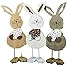 Produktbild khevga Osterdeko - Osterhase Hasen Figur aus Holz 3er Set