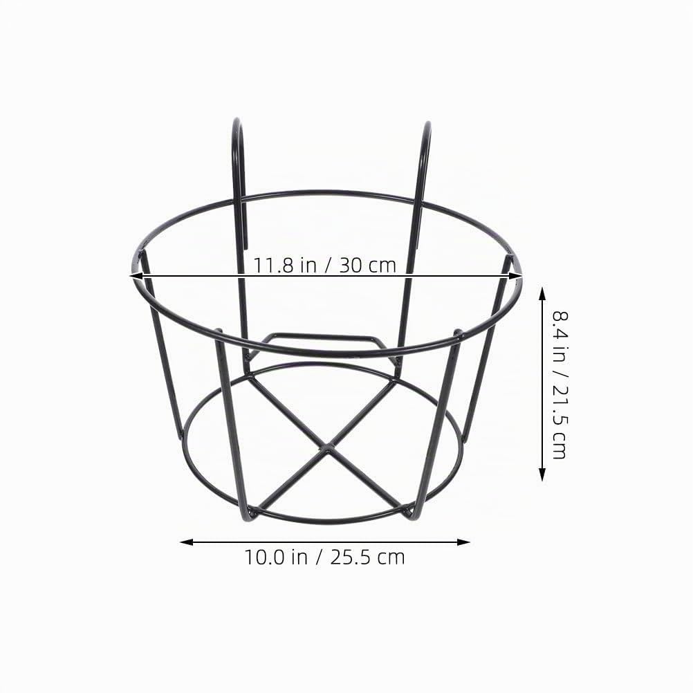 YARNOW 2pezzi Supporto Per Fioriere Sospese Ferro Da Design Artistico Per Balcone Giardino e Ufficio Nero