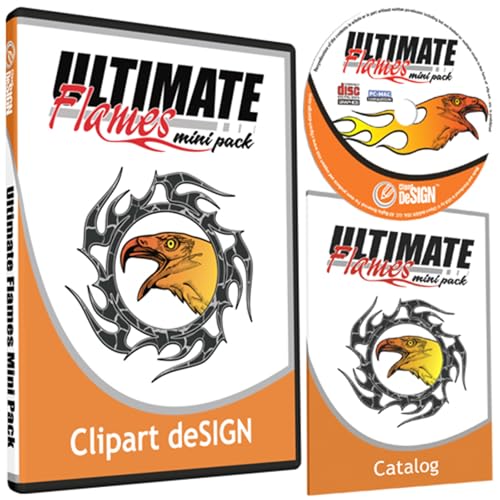Flames Clipart-Vinyl Cutter Plotter Images-Vector Clip Art Graphics CD-ROM