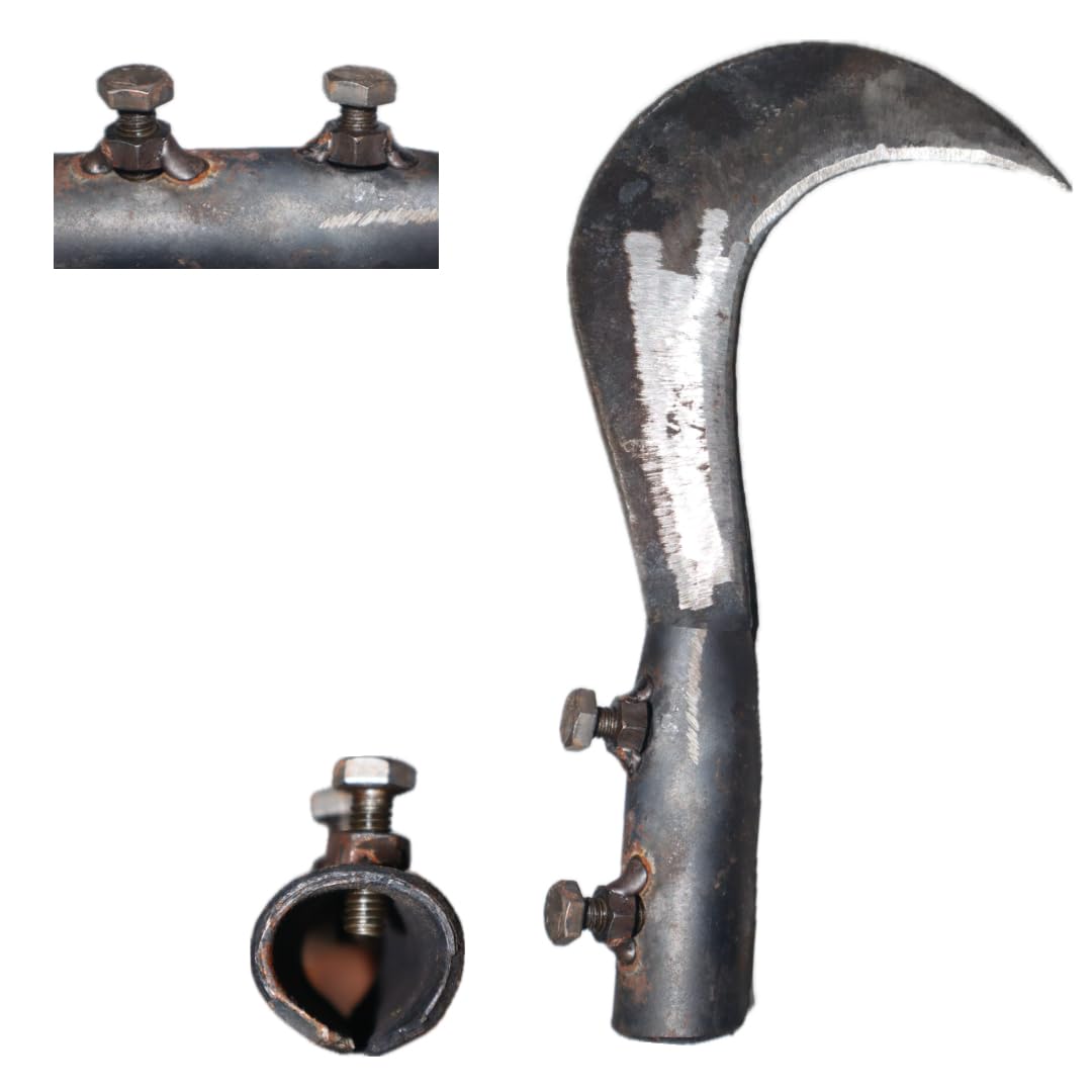 Mahiyash Iron Manual Adjustable Coconut/Fruit Leaf Plucking Tool | Heavy-Duty Cutting Head with Two Adjustable Screws | Fits Wooden/Metal Pole for Coconut Leaves, Palm Fronds/Garden Trimming-No Stick-image-21
