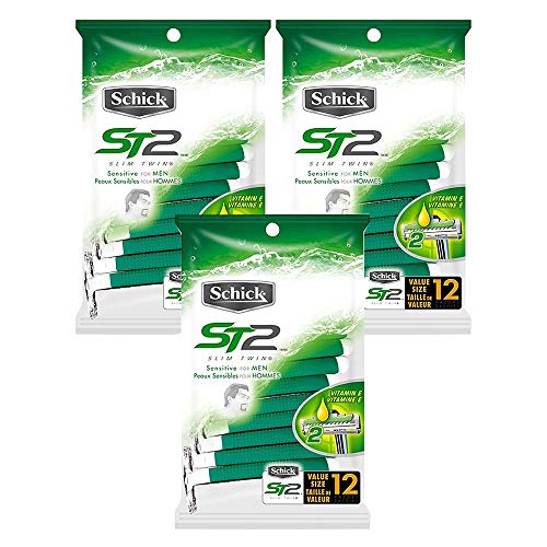 Schick ST2 for Men Sensitive Skin Disposable Razor - 12 ct - 3 pk