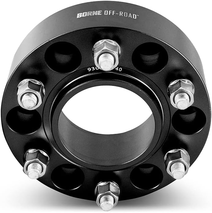 Mishimoto Borne Off-Road Wheel Spacers, 6X139.7, 2.00 Inch Thick Compatible with Ford Bronco/Ranger, Black