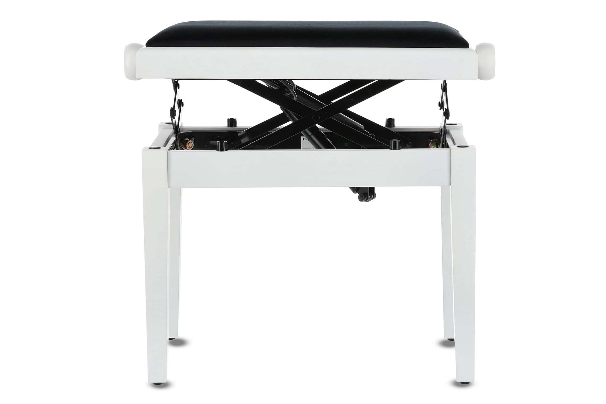 GEWA Banc de piano Deluxe Autolift avec réglage confortable de la hauteur, bois massif, blanc mat