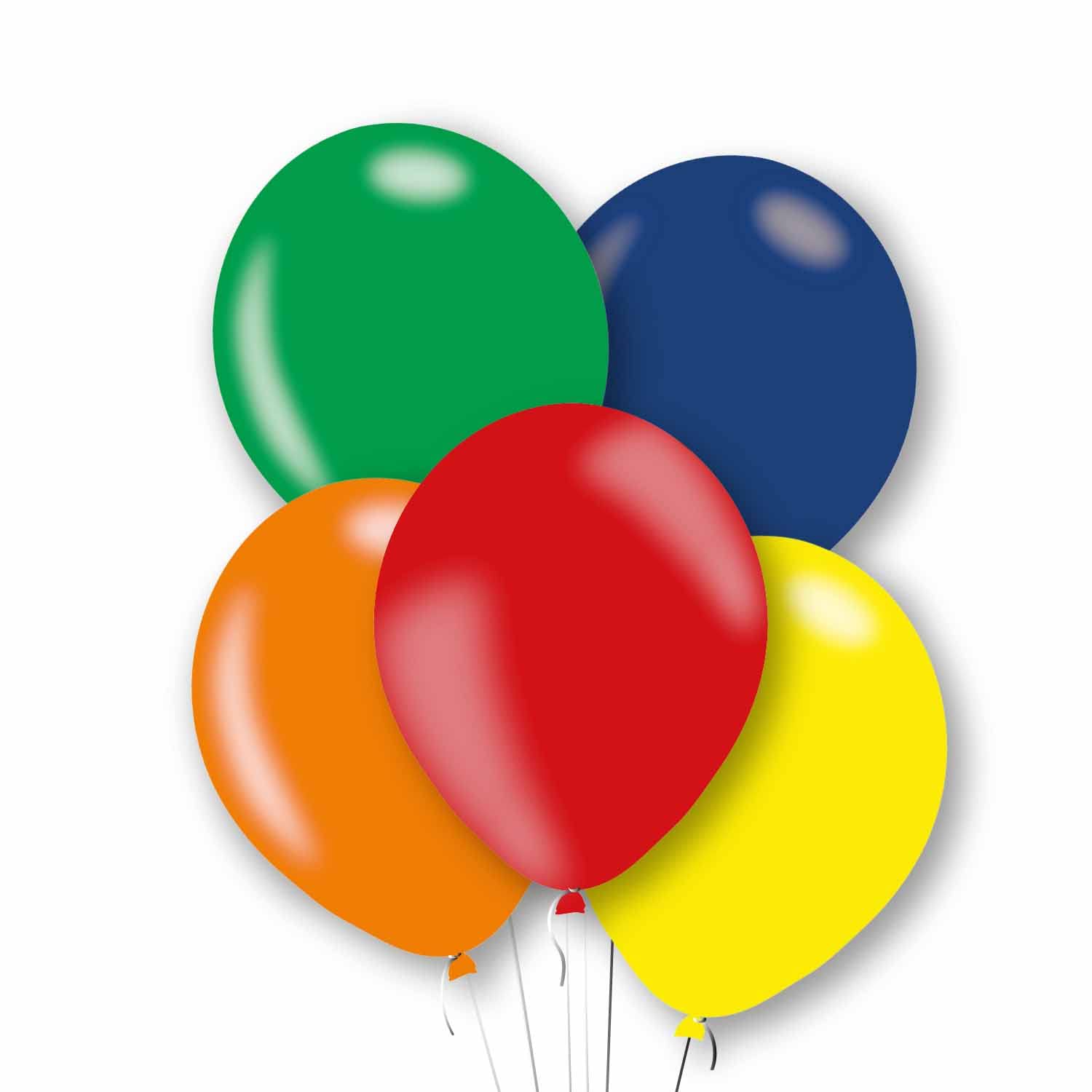 Amscan 9912725 Rtl Balln Pk10 27Cm Asstd Met, Primary Colours