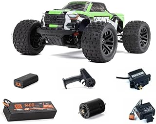 ARRMA Granite GROM MEGA 380 Brushed 4X4 4WD Monster Truck RTR with Battery & Charger - Remote Control Car, RC Cars 1/18 Scale Toys for Adult (Green)