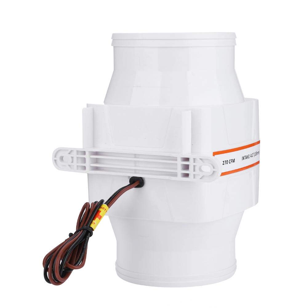 4 Pollici Ventilatore del Condotto Ventola Estrazione Sentina Air Blower, Vents in-Line Marine Bilge Air, di Ventilazione per Yacht, edifici, roulotte, 12V, 100mm, Bianco