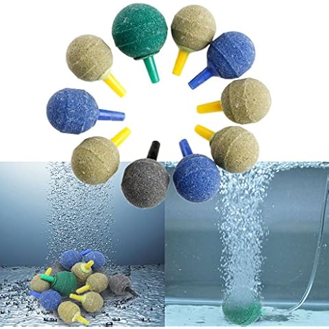 10x Aquarium Pond Cylinder Bubble Air Stone Fish Tank Aeration Aerator Diffuser Cover