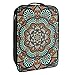 Caja de almacenamiento para zapatos de viaje y uso diario Vintage Mandala Floral Zapatero Organizador Portátil Impermeable hasta 12 yardas con doble cremallera 4 bolsillos