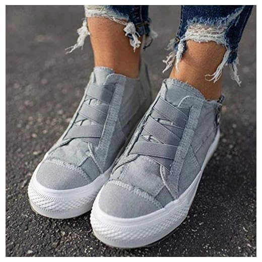 CTEJ Dam platå segelskor låg kilklack snörning creepers fashionabla sneakers grå 40 EU