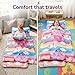 EVERYDAY KIDS Nap Mat with Removable Pillow - Unicorn Dreams - Carry Handle with Straps Closure, Rollup Design, Soft Microfiber for Preschool, Daycare, Travel Sleeping Bag - Ages 3-6 Years