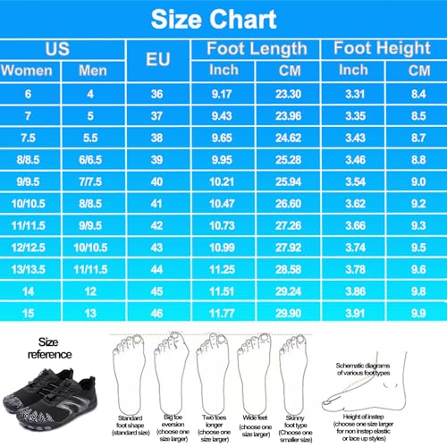 Image of Beach Water Shoes for Women Men Quick Dry Non-Slip Wide Toe Hike Barefoot Footwear for Beach Pool Aqua Swim Surf Walk