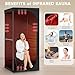 RRGFB Far Infrared Sauna Box with Red Light Therapy, Portable Dry Sauna for Relaxation, Detoxification, Carbon Crystal Heating,9 Levels, Full Size 5.9ft×2.9ft×2.6ft