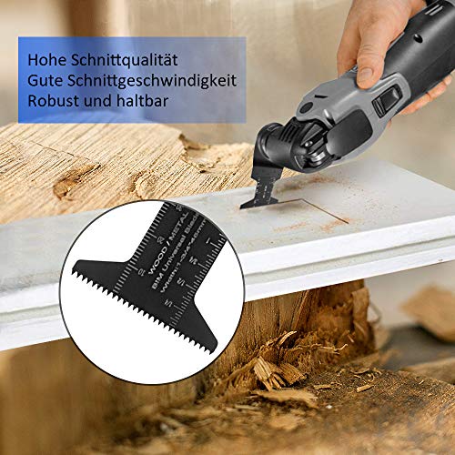 Preciva Oszillierendes Sägeblatt, 21 Stück, gemischtes Mehrzweckwerkzeug, mit Universal-Zubehör, oszillierendes Multifunktionswerkzeug mit Schnelllöse, für General Multi-Tool