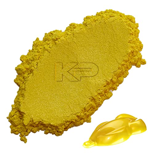 KP Pigments Nebula Yellow Pearlescent 100% Pure Fine Mica Powder - Naturally Pigmented Multipurpose DIY Arts and Crafts, Dye, Soap Making, Cosmetics, Epoxy Resin, Paint, and More! 5 Grams