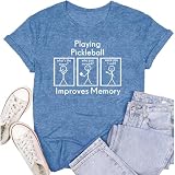 SUWATOIN Women Pickleball Shirt Pickleball Player T-Shirt Pickleball Lover Gift Tee Tops