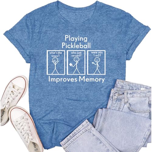 SUWATOIN Women Pickleball Shirt Pickleball Player T-Shirt Pickleball Lover Gift Tee Tops