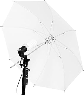 مظلة جينبي بيضاء ناعمة 100 سم UMB-W40 (بيضاء، بوزن 200 جرام)