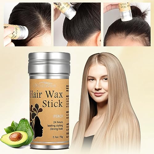 orientfashion hair wax stick wax stick for hair wigs edge control slick stick hair pomade stick non-greasy styling wax for fly away amp edge frizz hair peach 27 ounce pack of 1