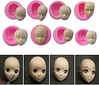 Vista 2 de Molde de silicona para pastel de cara de bebé 3D, modelo hecho a mano, jabón, arcilla, yeso, fondant, chocolate, gomosa, galletas, azúcar