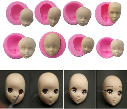 Miniatura 2 de Molde de silicona para pastel de cara de bebé 3D, modelo hecho a mano, jabón, arcilla, yeso, fondant, chocolate, gomosa, galletas, azúcar,