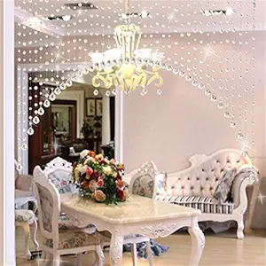 Pindia 20 Arch Strings Acrylic Crystal Bead Curtain Transparent for Partition and Decoration