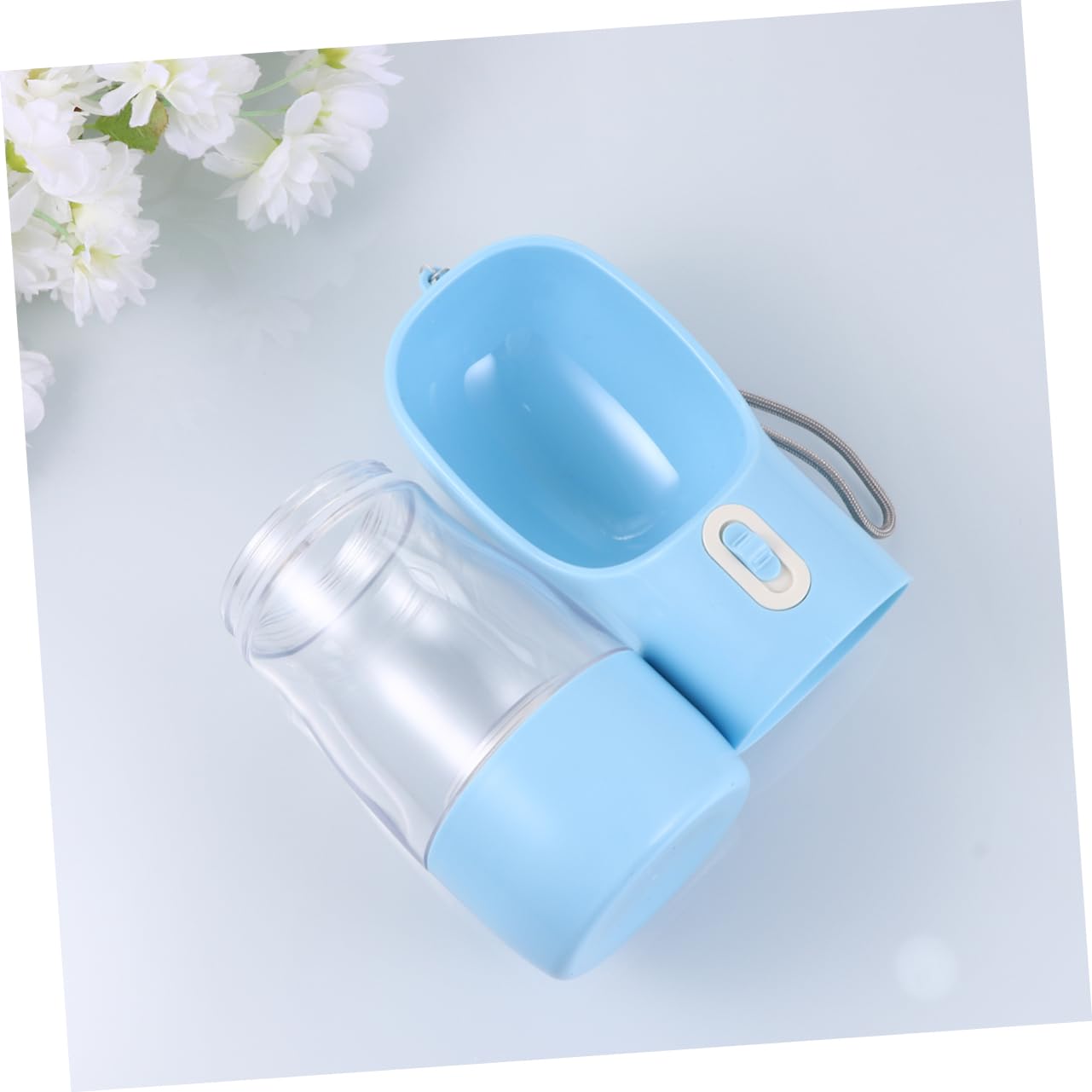 Borraccia per Cani Multifunzione Anti-Perdita, Acqua e Cibo 258/200ml | Bottiglia da Viaggio per Cani, Apertura una Mano, Pc+ABS, per Gatti, Passeggiate e Uscite