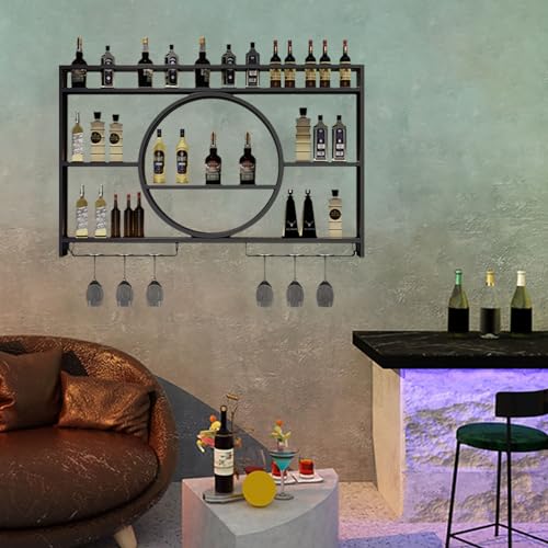 Étagère murale style industriel avec LED pour bar à la maison - 3