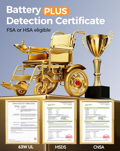 Image of Electric Wheelchairs for Adults, 25+ Miles Long Travel Range, Foldable Motorized Wheelchair, Portable All-TerrainMotorized Wheelchair for The Elderly