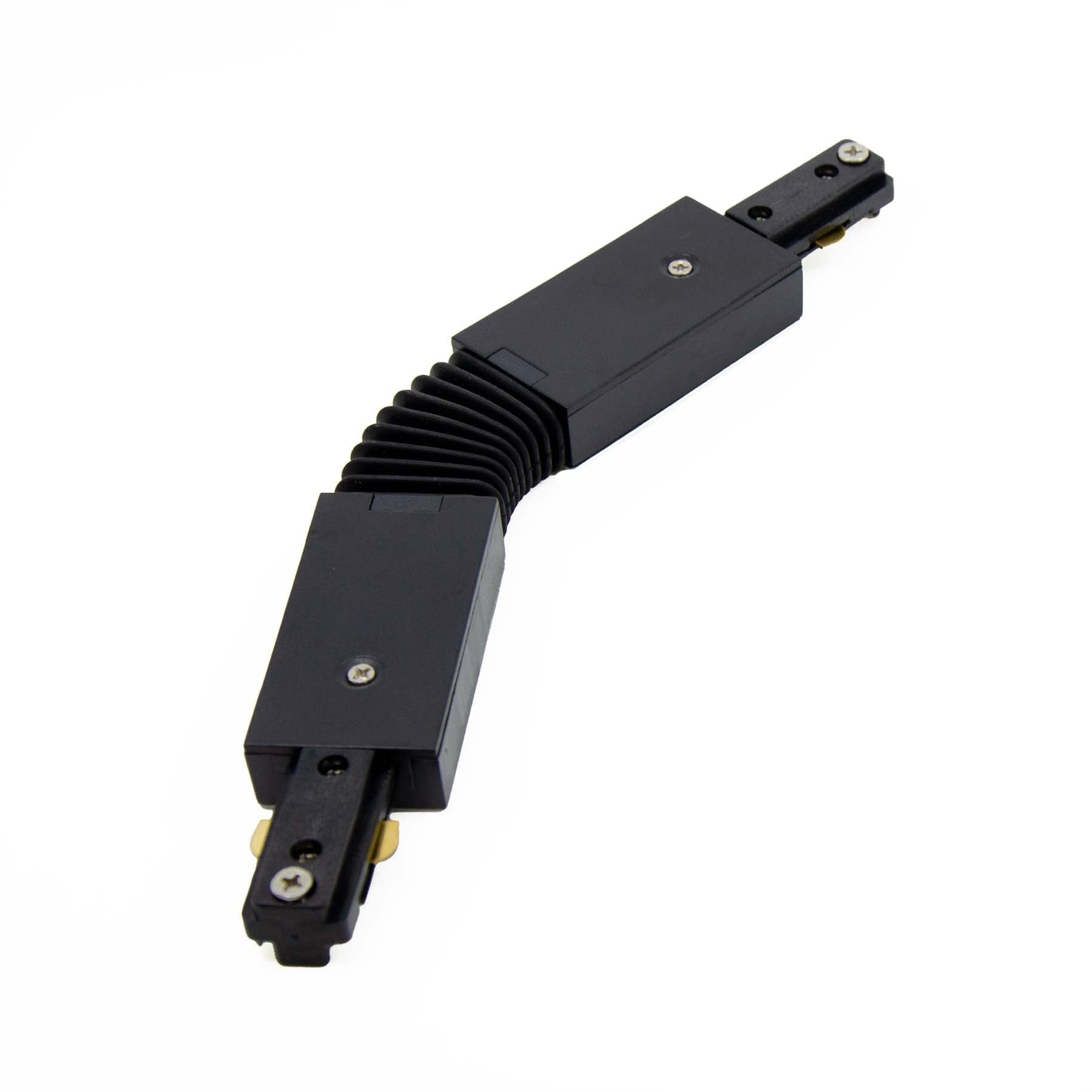 G.W.S® Black Flexible Connector for 3 Wires Single Circuit LED Track Lighting — image 1