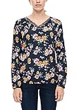  s.Oliver Damen 14.909.11.2360 Bluse, Blau (Navy AOP 59A2), (Herstellergröße:40)