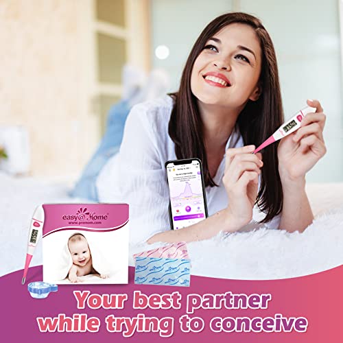 Image of Easy@Home 50 Ovulation Test Strips + 20 Pregnancy Tests + BBT Thermometer | Complete Fertility Test Kit with LH Ovulation Strips, hCG Pregnancy Tests, 1 Basal Body Thermometer, and 70 Urine Cups