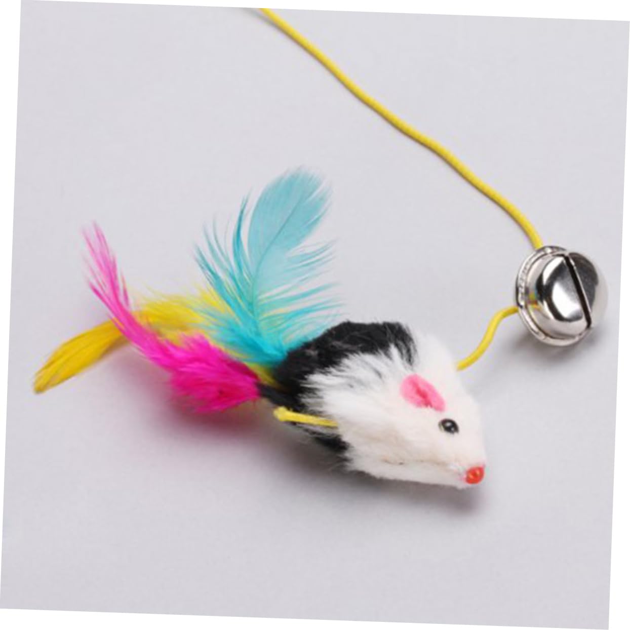 POPETPOP Canne à Pêche pour Chat Interactive Souris et Clochette